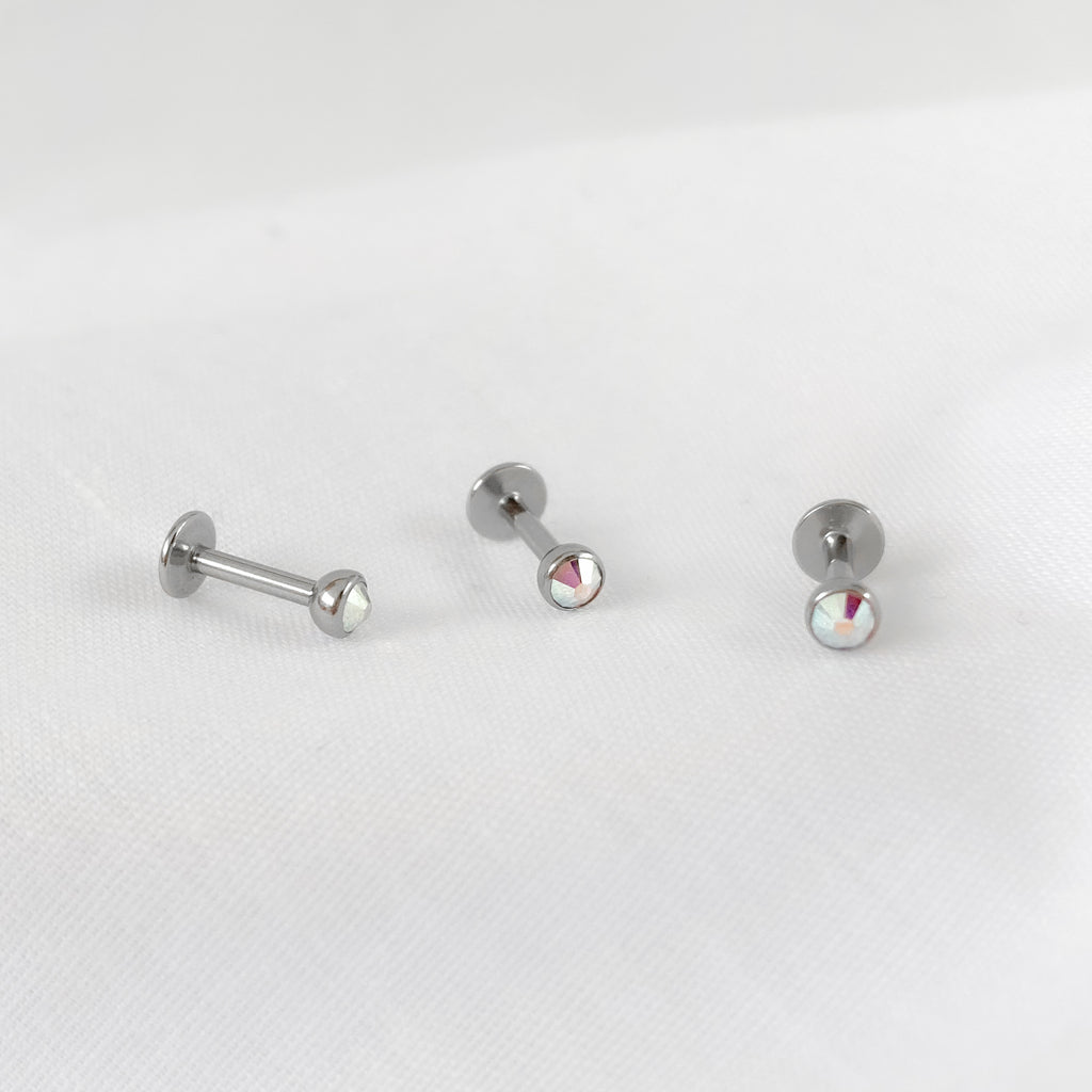 Disco AB Sparkle Piercing in Silver