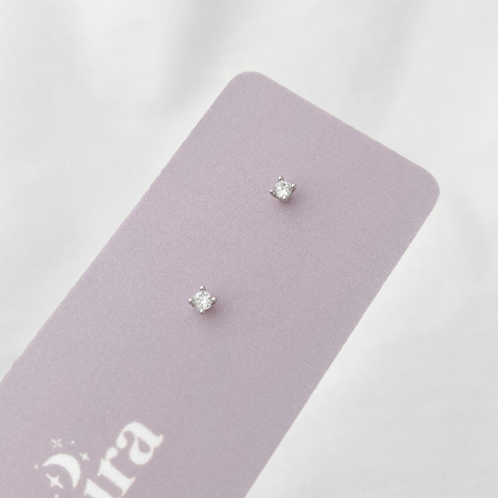 Baby Tiny Sparkle Stud in Silver