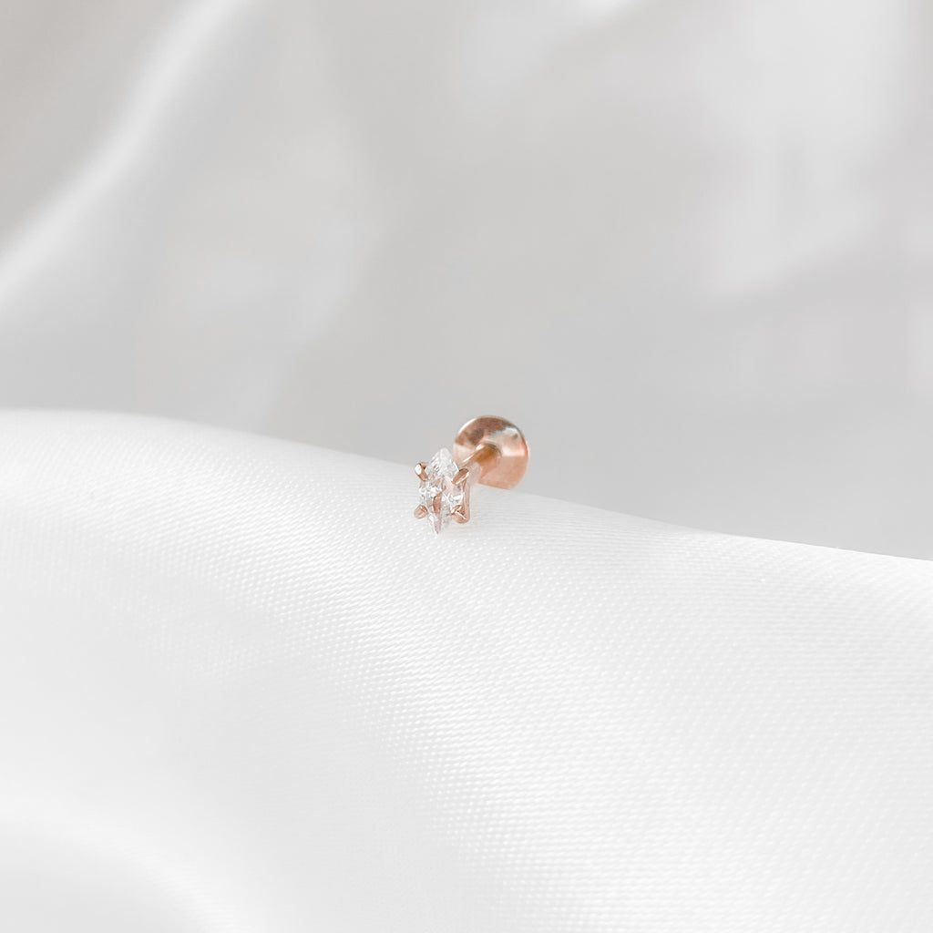 Marquise Sparkle Piercing in Rose Gold