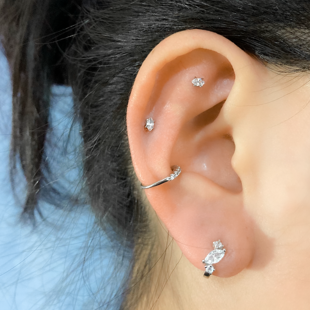 Marquise Sparkle Piercing in Silver